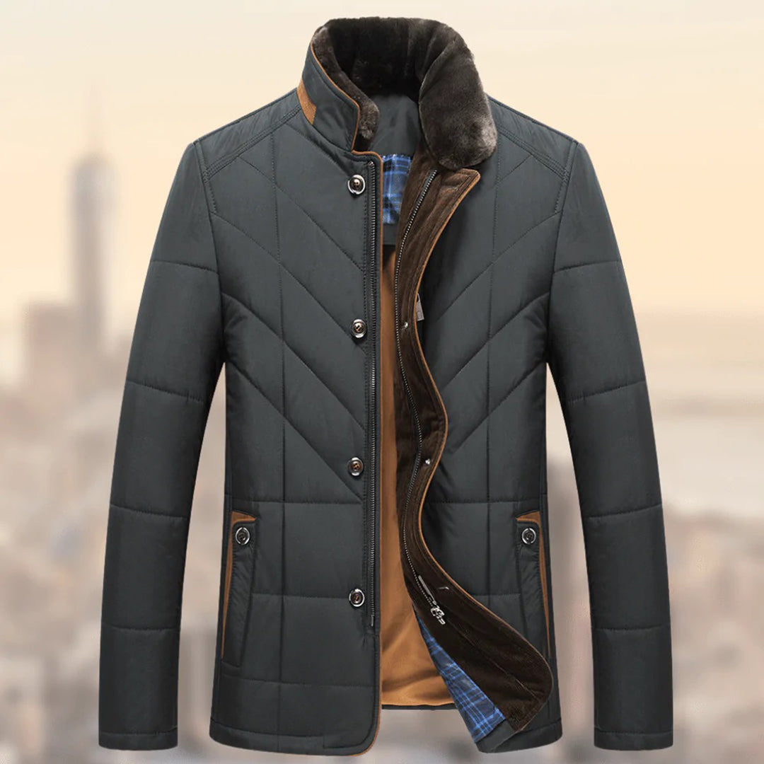 Warm Men's Down Puffer Jacket for Winter