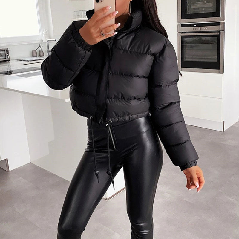 Premium Short Padded Ladies Jacket with Fit Waist