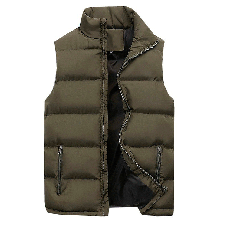 Warm Quilted Zip Up Winter Vest