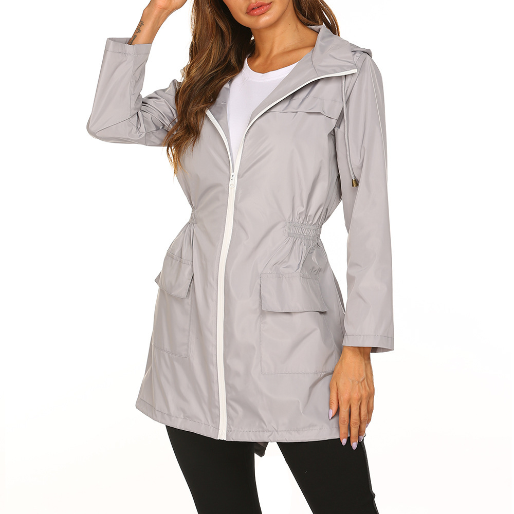 Waterproof Hooded Women's Raincoat