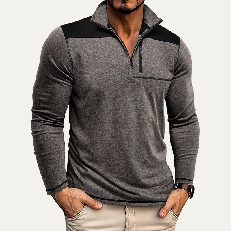 Men's Fitted Zip Up Sweater