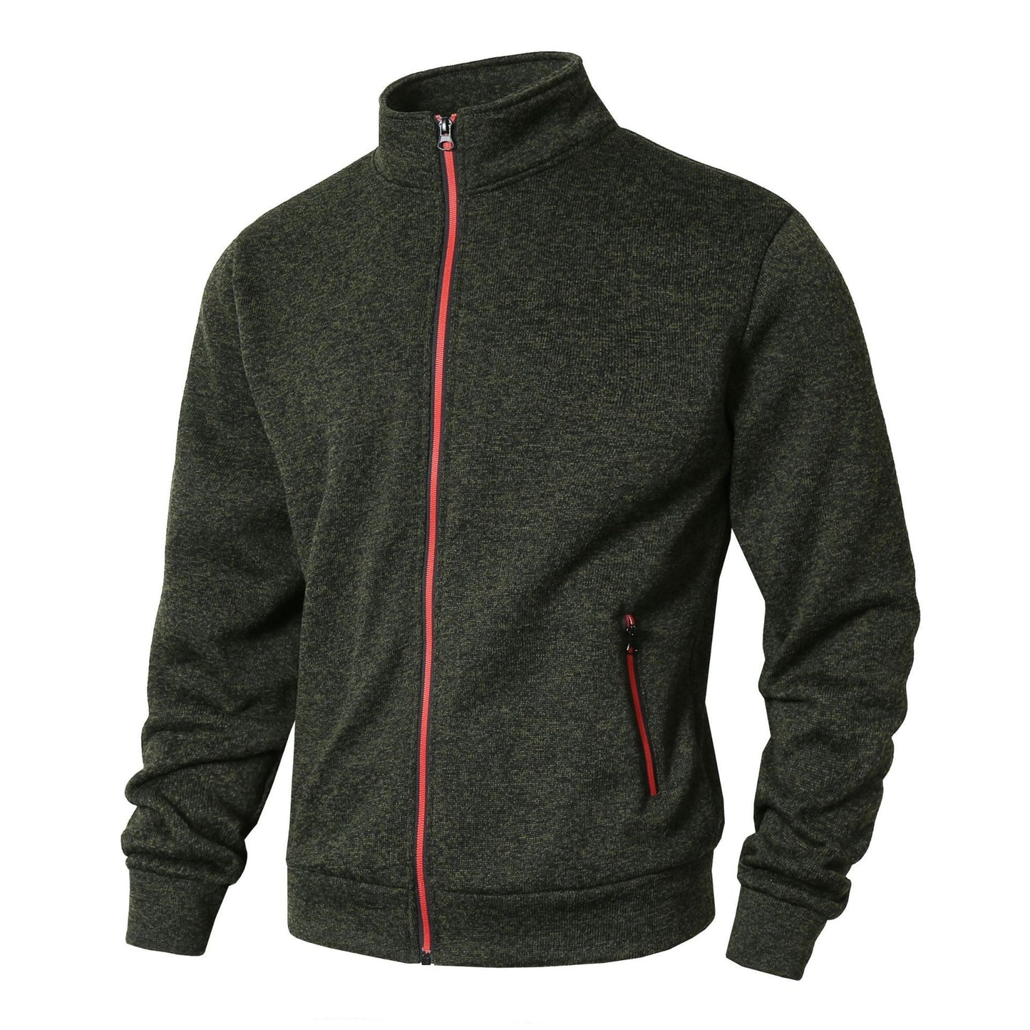 Warm High Neck Zip Up Fleece Jacket