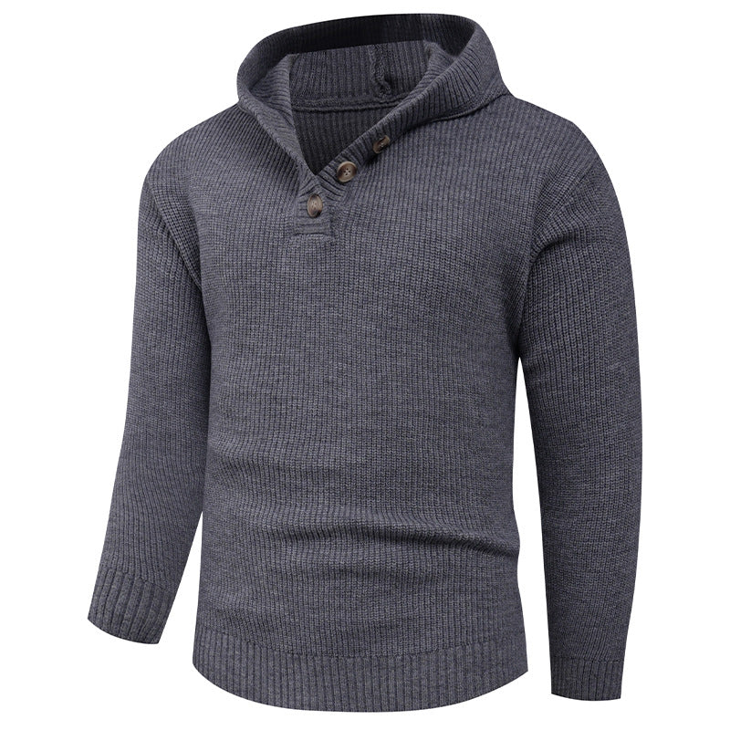 Men's Chunky Knit Hoodie Sweater