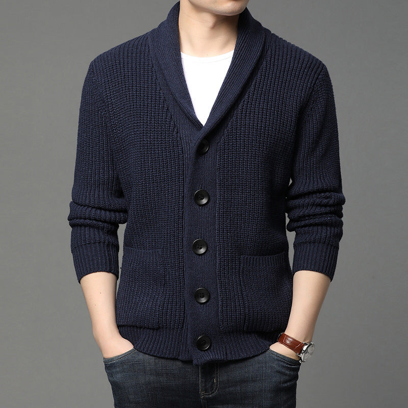 Soft Knit Open Cardigan with Shawl Collar