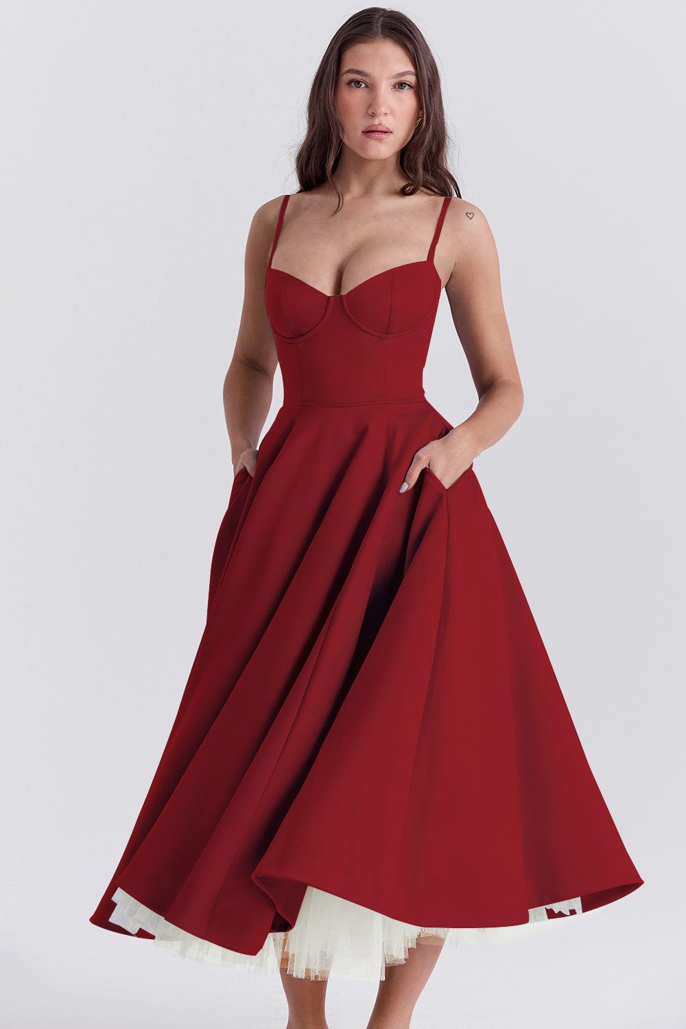 Elegant Cold Shoulder Floor Length Evening Dress
