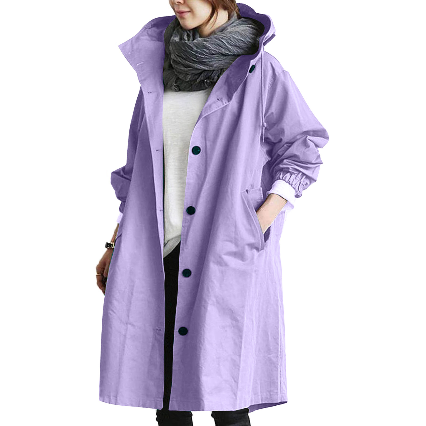 Ladies Long Waterproof Parka Jacket