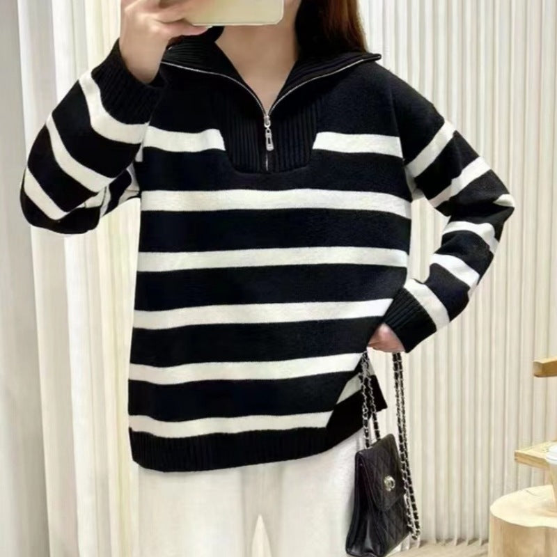 Fashionable Striped Button Down Shirt