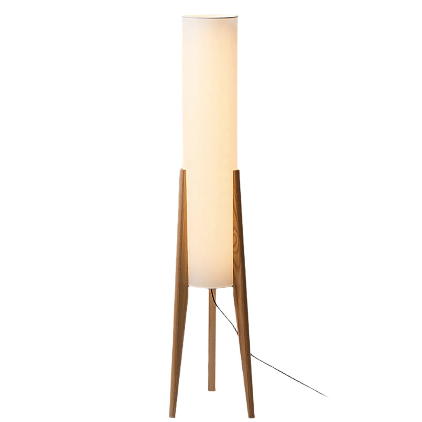 Country Wood Table Lamp with Cream Shade