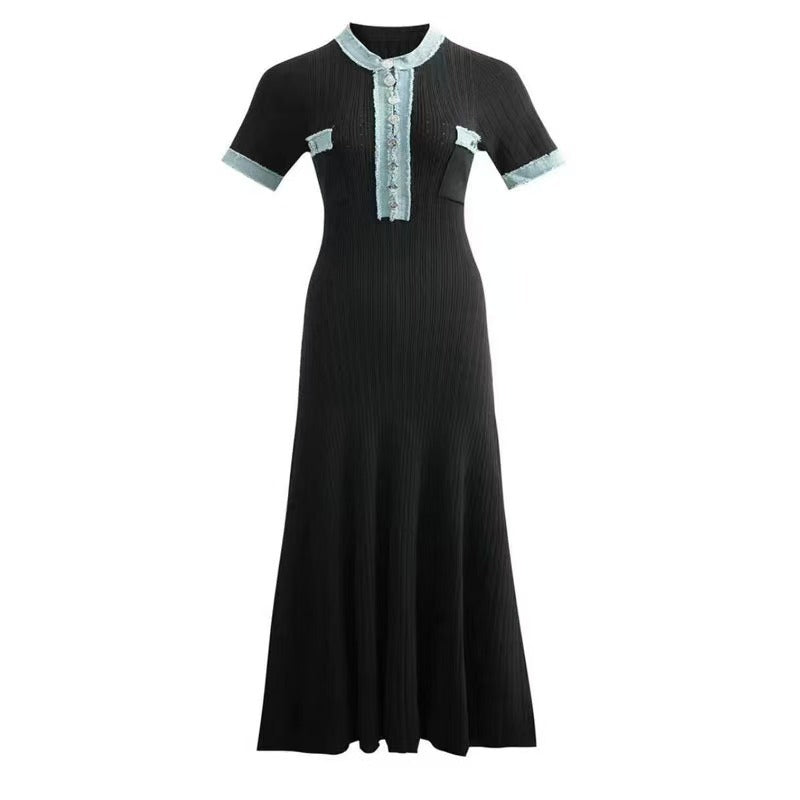 Comfortable V Neck Long Dress