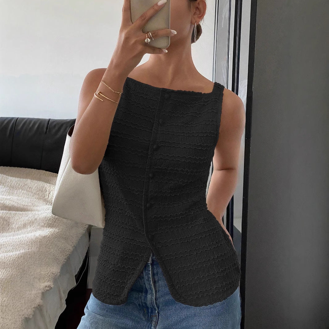 Women's Simple Sleeveless Tee Shirt