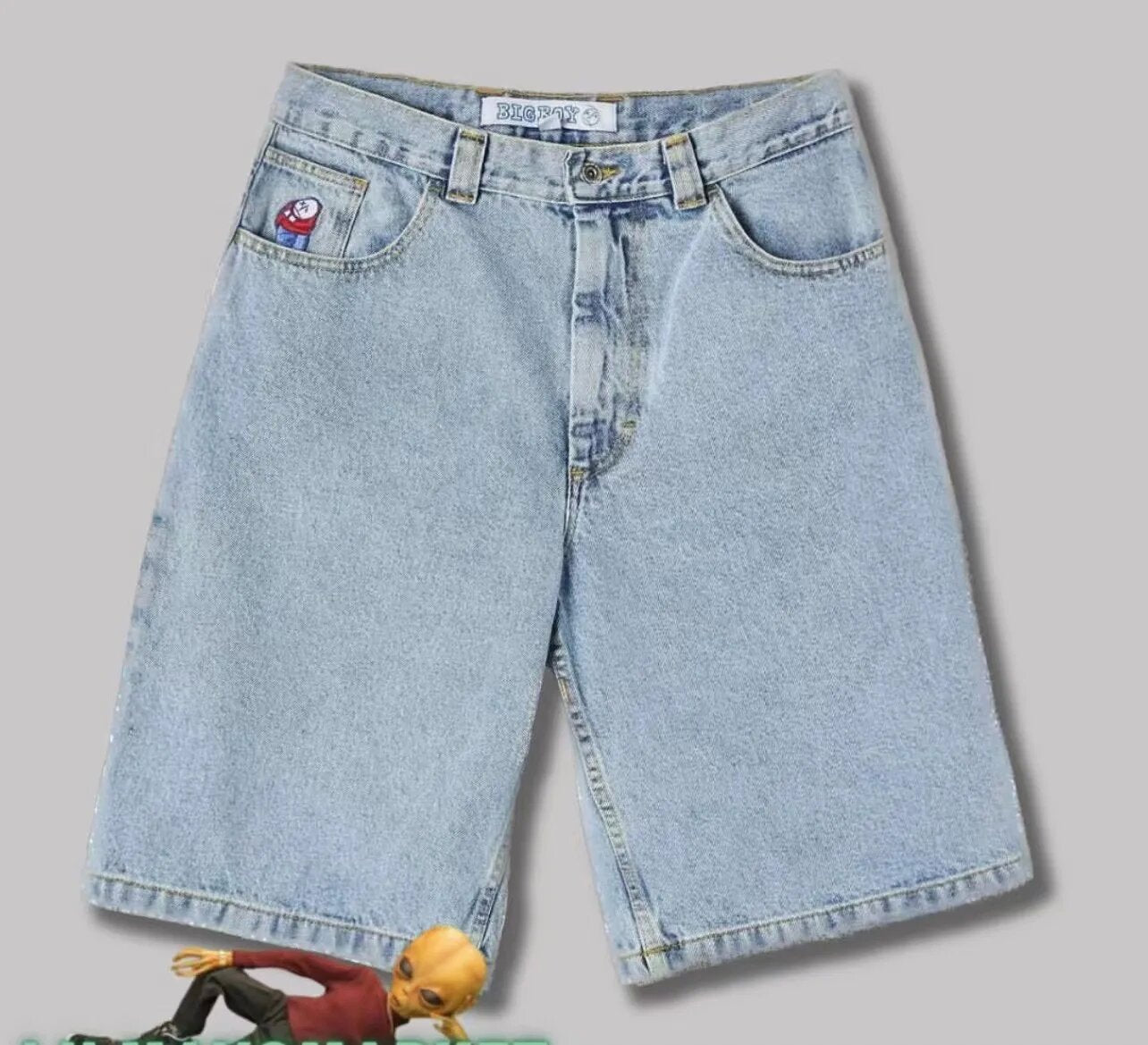 Comfortable Classic Straight Leg Jeans / Easy Fit Distressed Denim Shorts