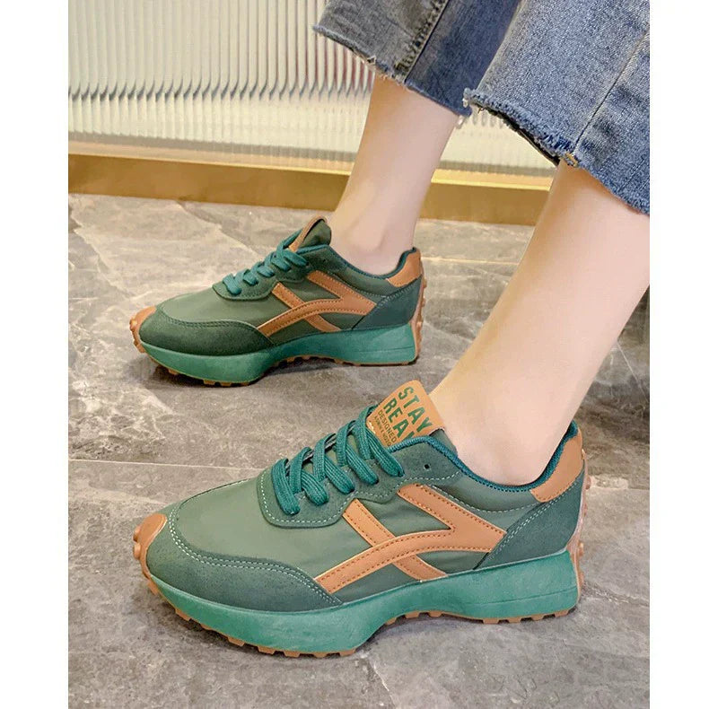 Comfy Leather Lace-Up Sneakers for Daily Wear