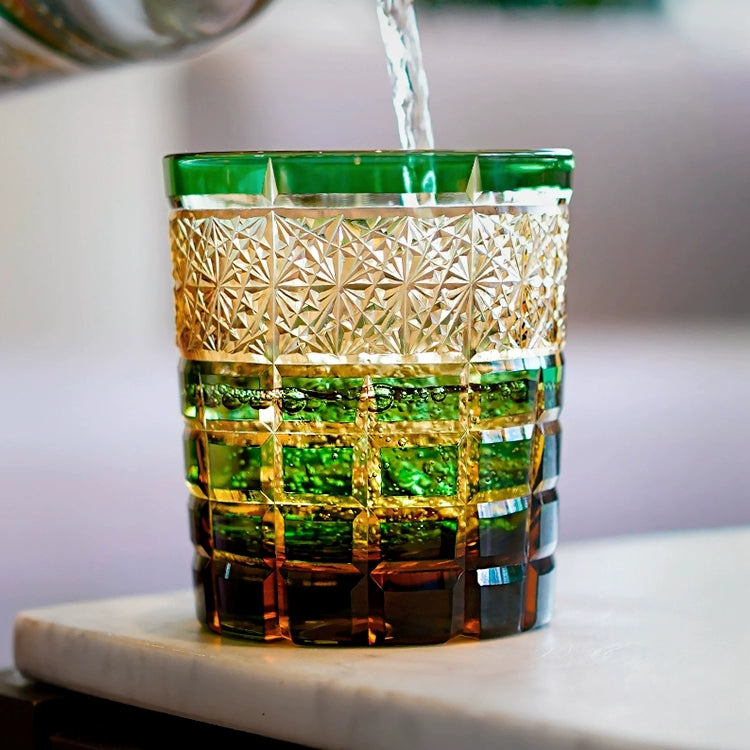 Premium Lead Crystal Whiskey Glass Set in Wood Box - OutfitLondon