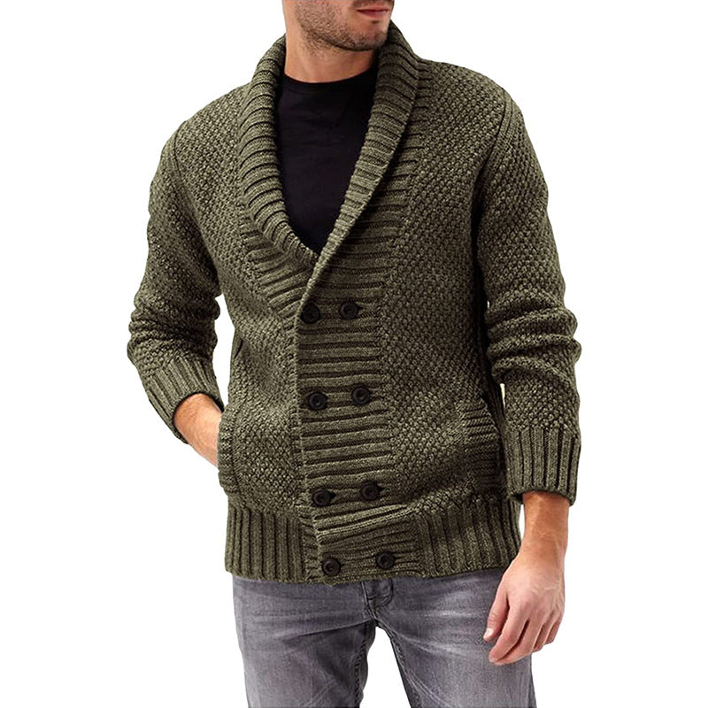 Classic Two Button Front Knit Cardigan