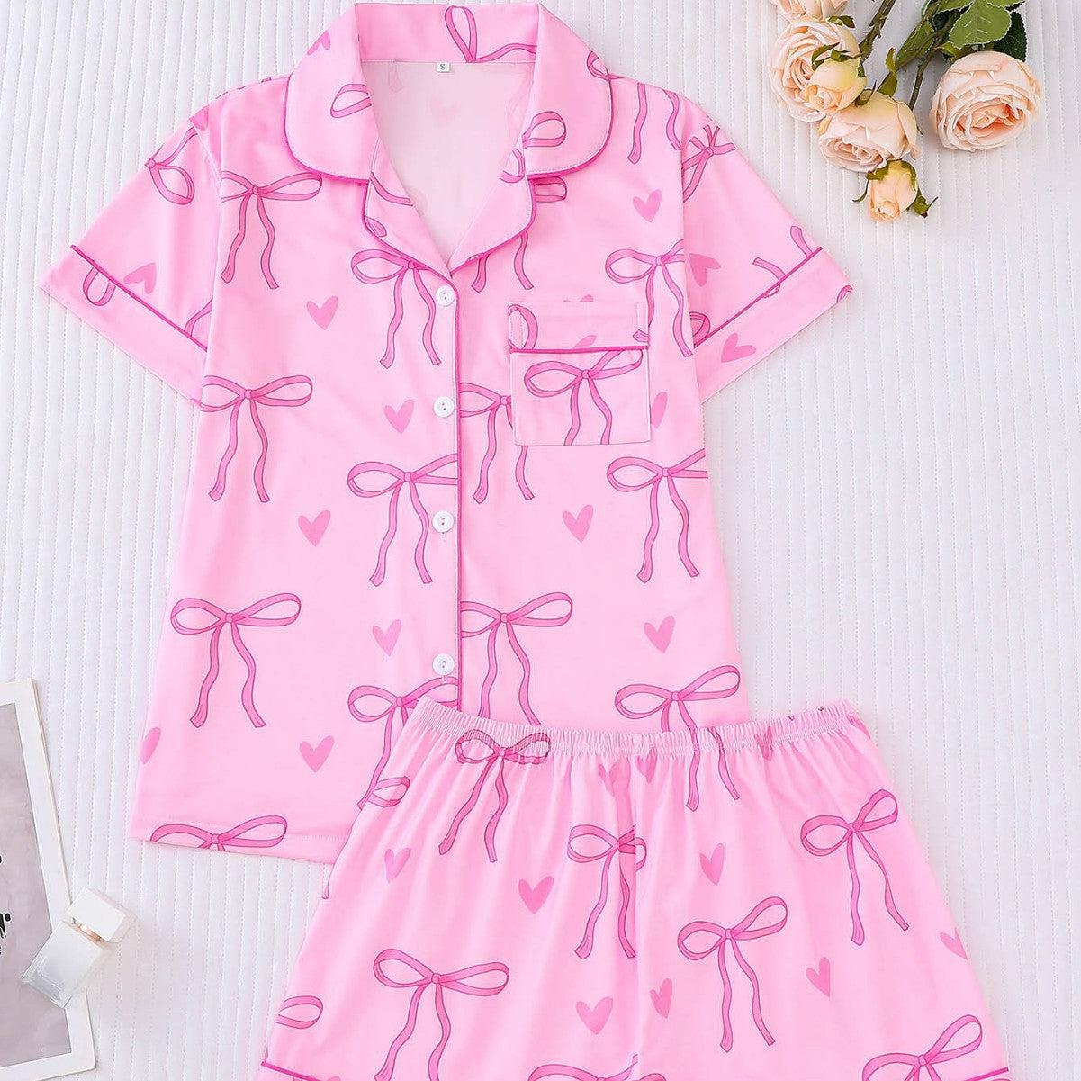 Comfy Sleepwear Pajama Top and Shorts Set