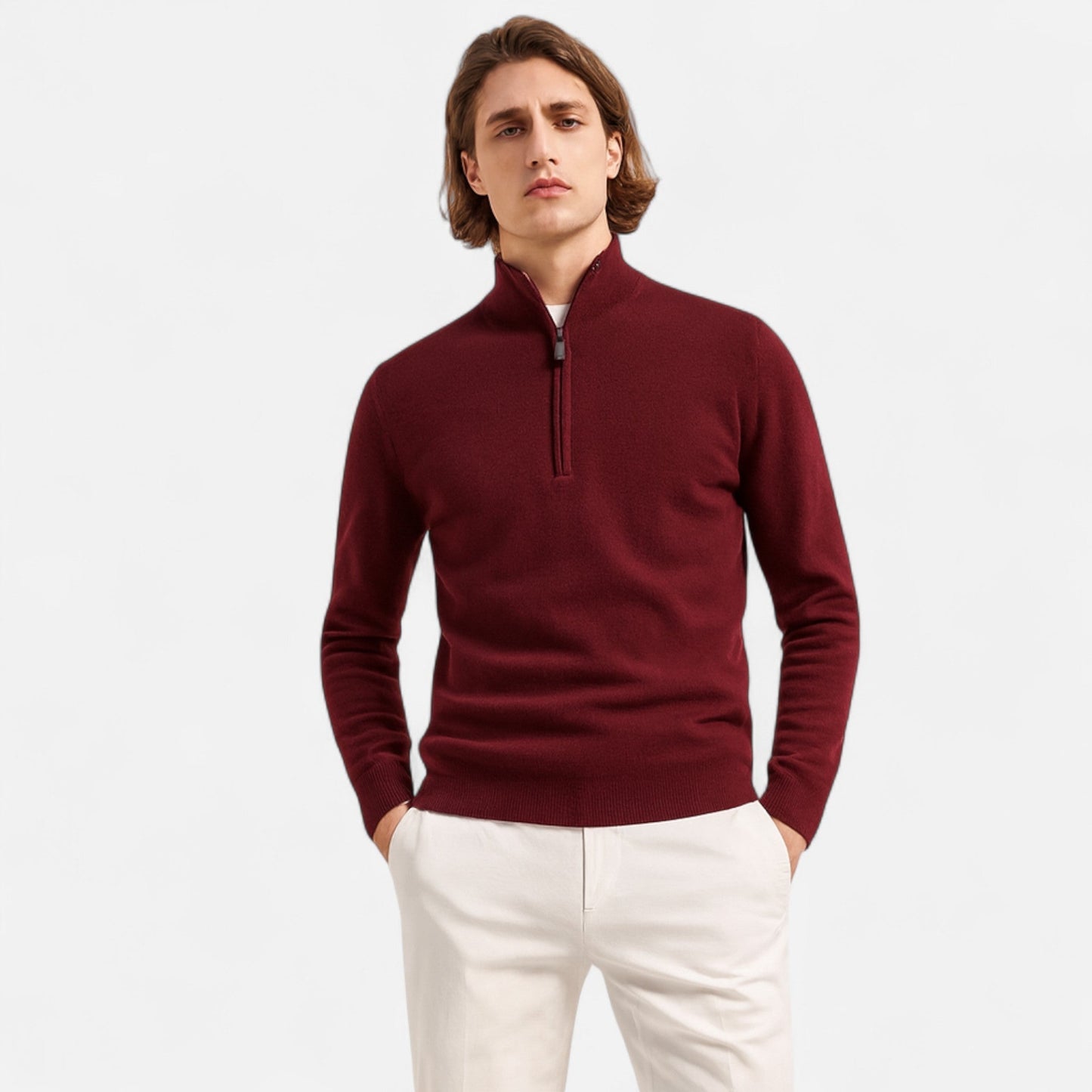 Classic Mens Wool Half Zip Jumper