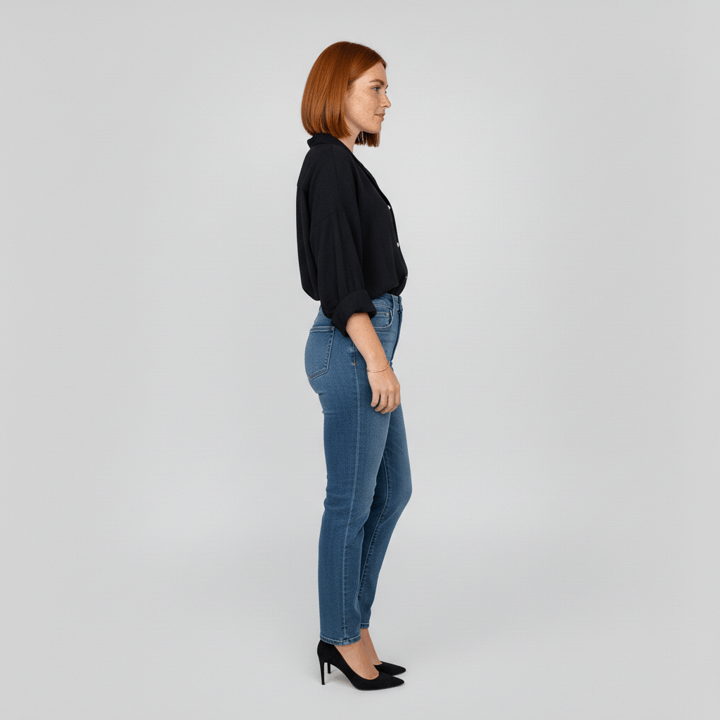 Classic Green Button Front Long Sleeve Top