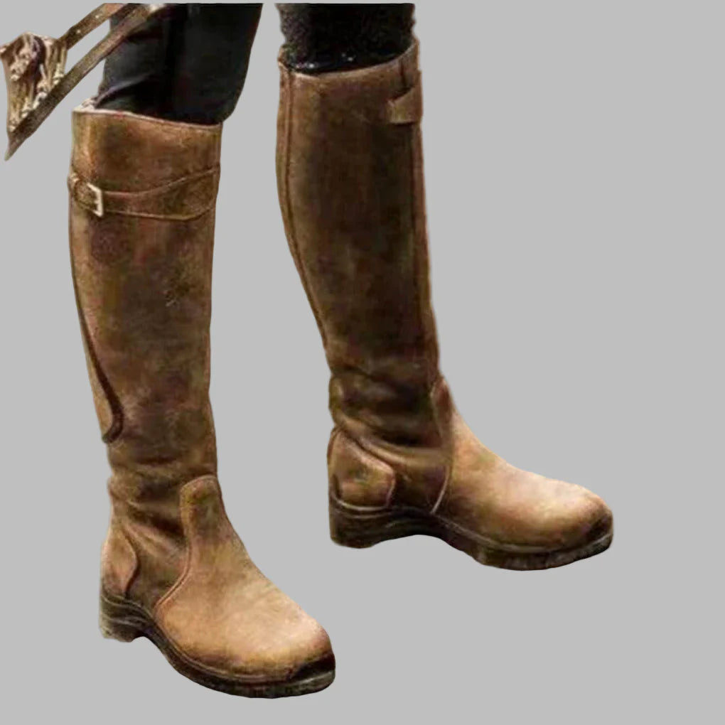 Classic Women's Leather Riding Boots