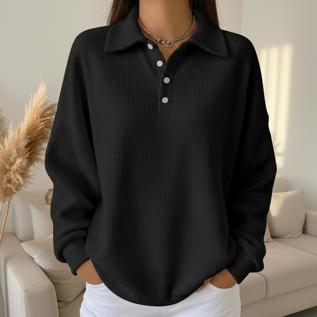 Comfy Knit Polo Sweater