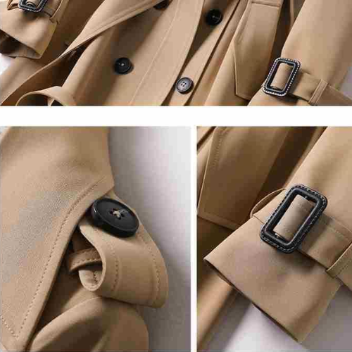 Classic Waterproof Trench Coat with Belt