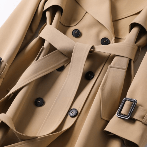 Classic Chic Women's Trench Coat with Sophisticated Style