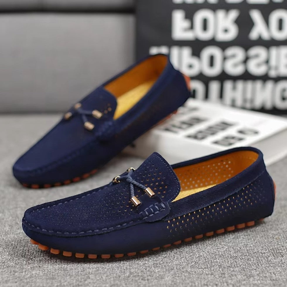 Comfortable Airy Leather Slip On Shoes for Men