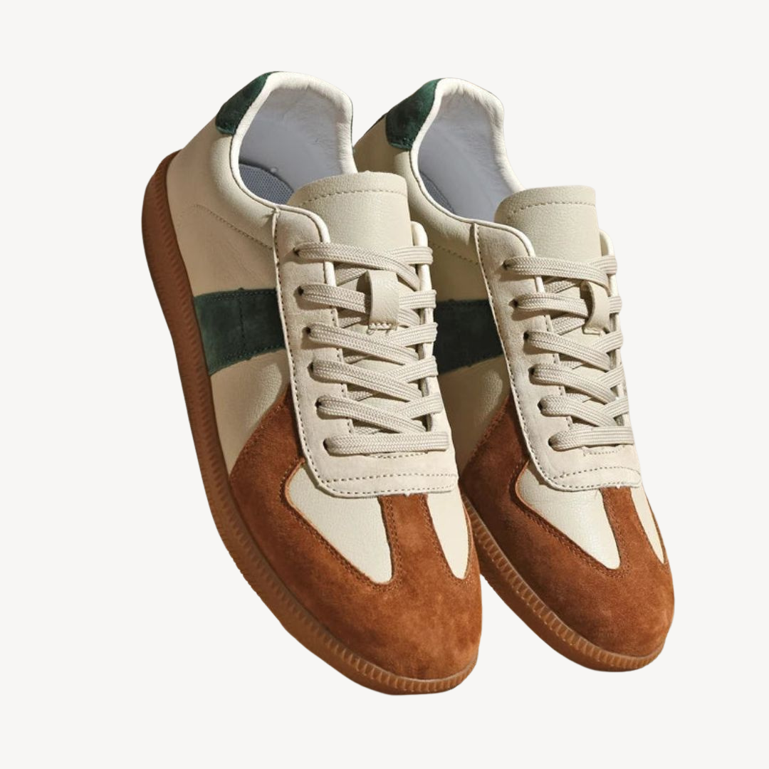 Classic Vintage Leather Trainer Shoes
