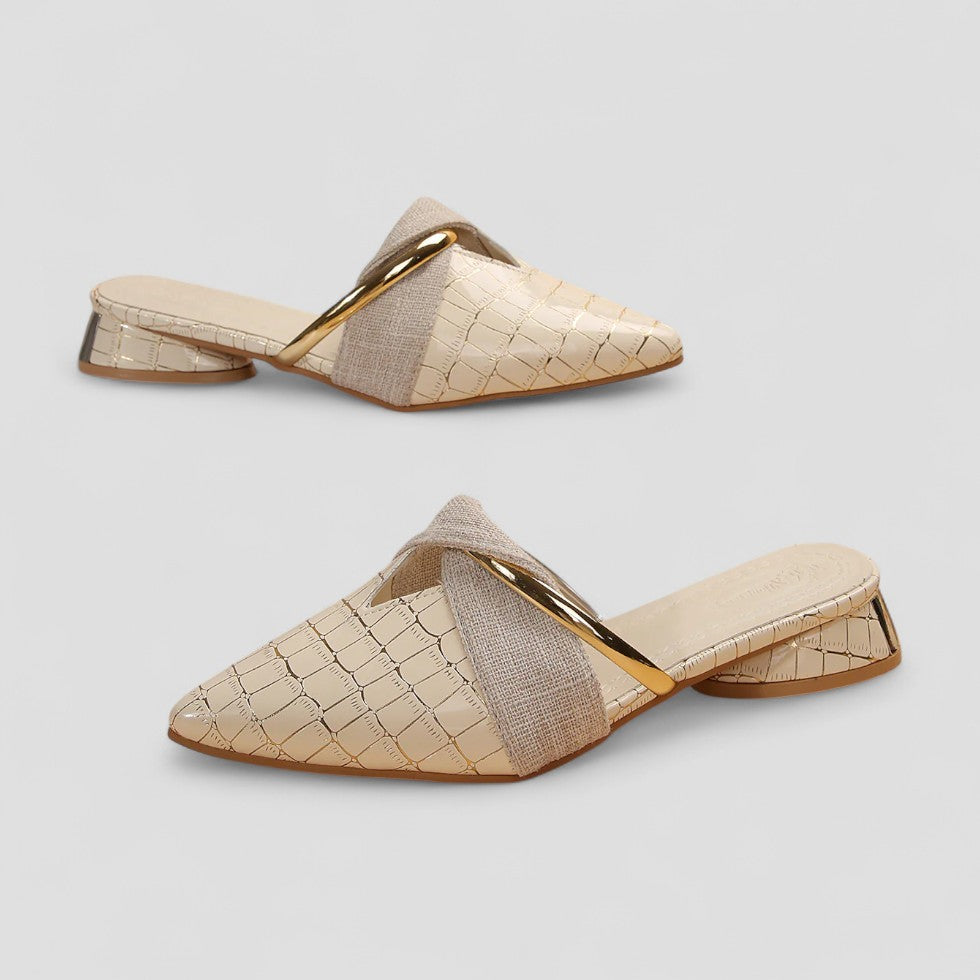 Ladies Fashionable Reptile Print Slipper Shoes