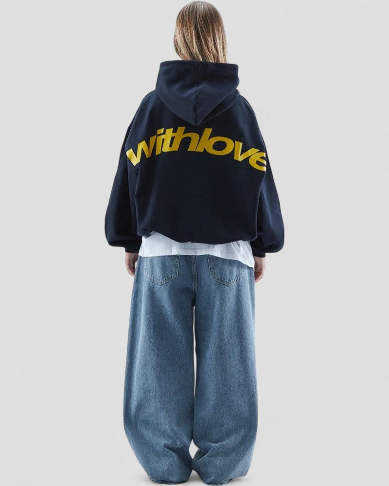 Large Graphic Hooded Sweatshirt with Cool Back Design
