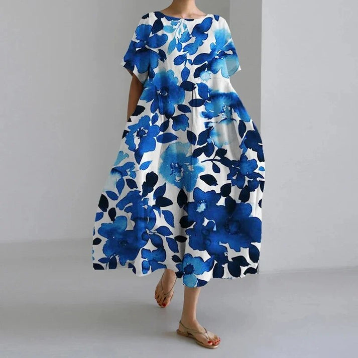 Loose Fit Elegant Long Dress for Ladies