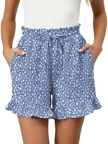Floral Ruffle Cotton Shorts