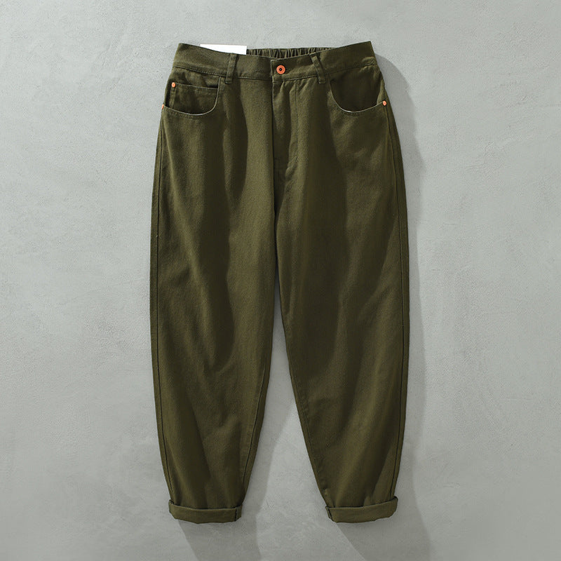 Comfortable Fit Stretch Pants with Elastic Waist
