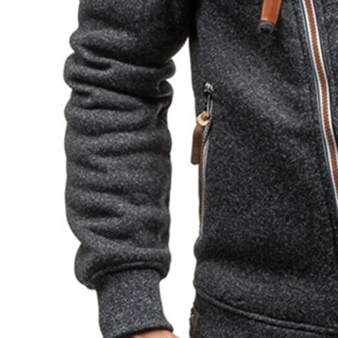 Men's Fit Zip Up Casual Sweatshirt