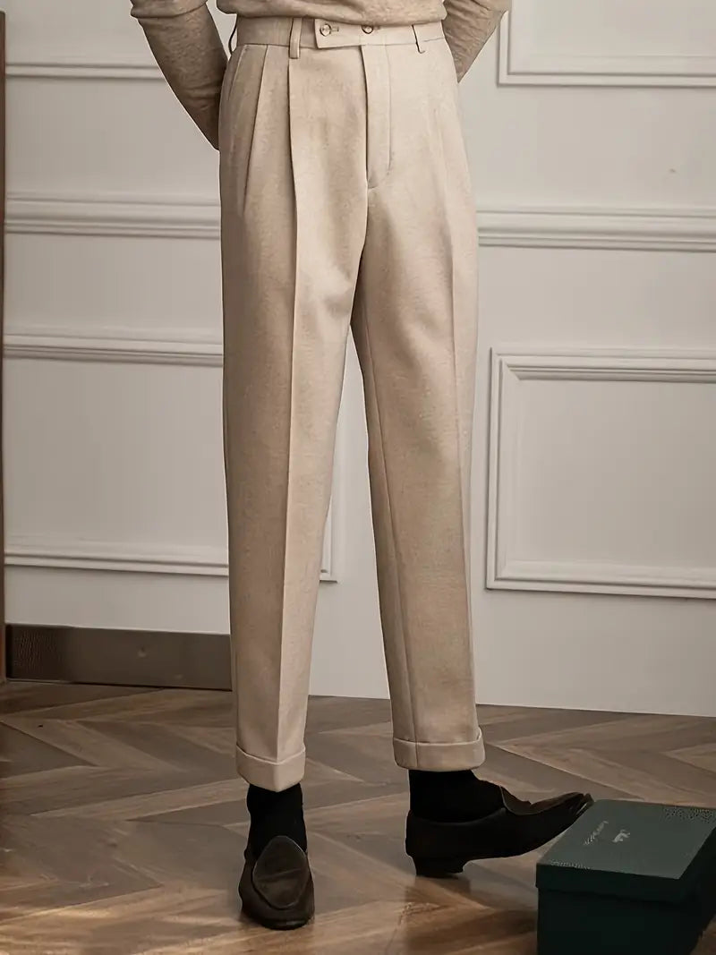 Classic Fit High Waisted Formal Trousers