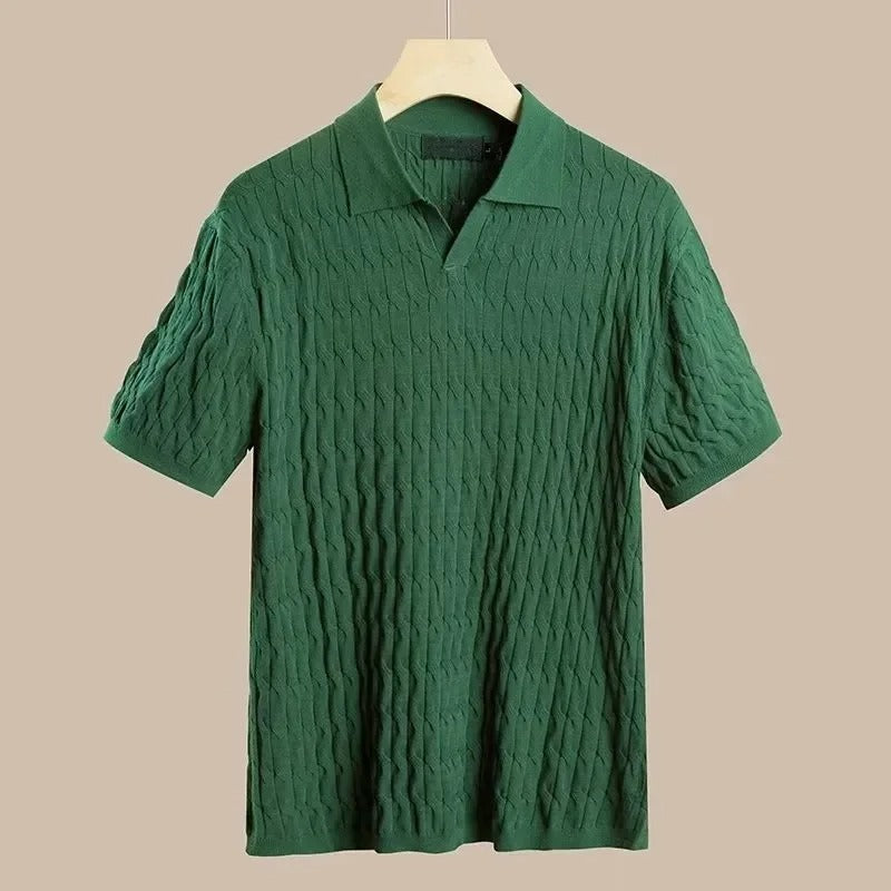 Breathable Polo Shirt with Soft Knit Design