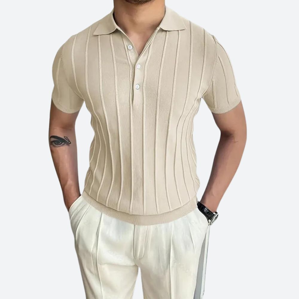 Comfortable Fit Polo Shirt - Soft V Neck Tee