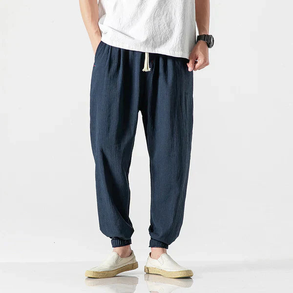 Classic Retro Linen Trousers