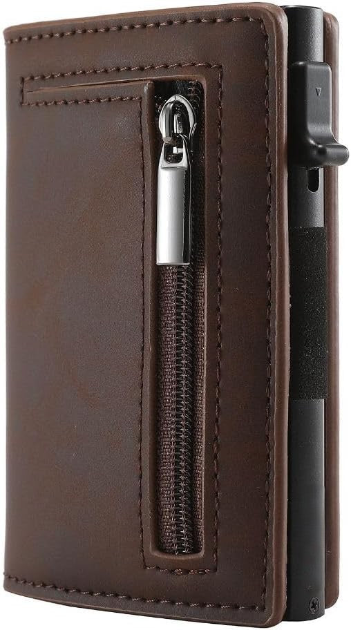 Slim Protective Leather Wallet with Card Protection