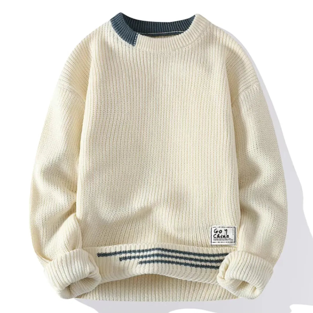 Cozy Crew Neck Casual Sweater Loose Fit