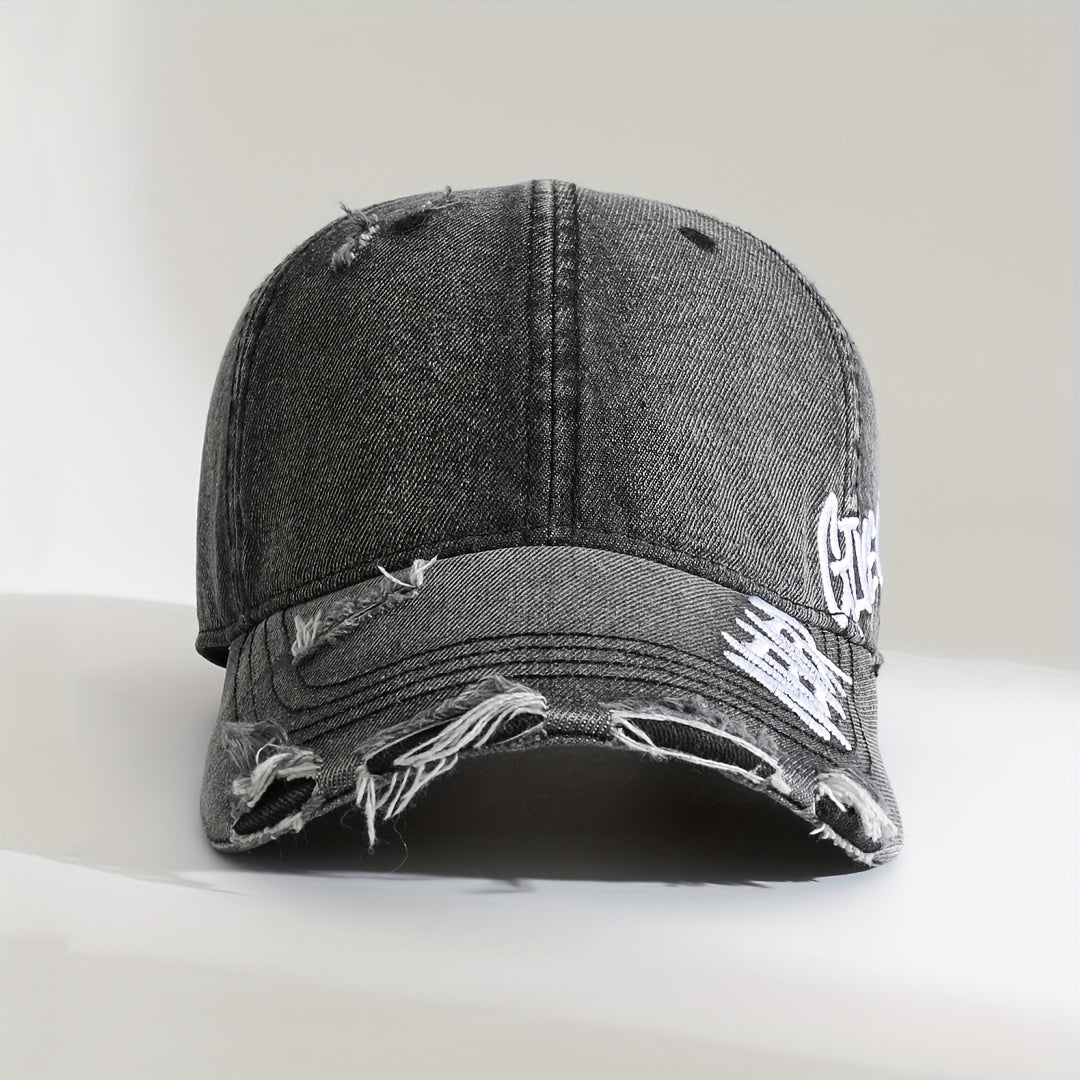 Unisex Denim Baseball Cap Washed Blue