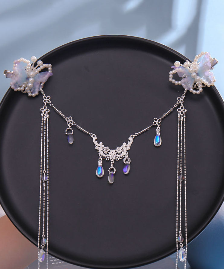Women's Hairpin Alloy Pearl Purple - OutfitLondon