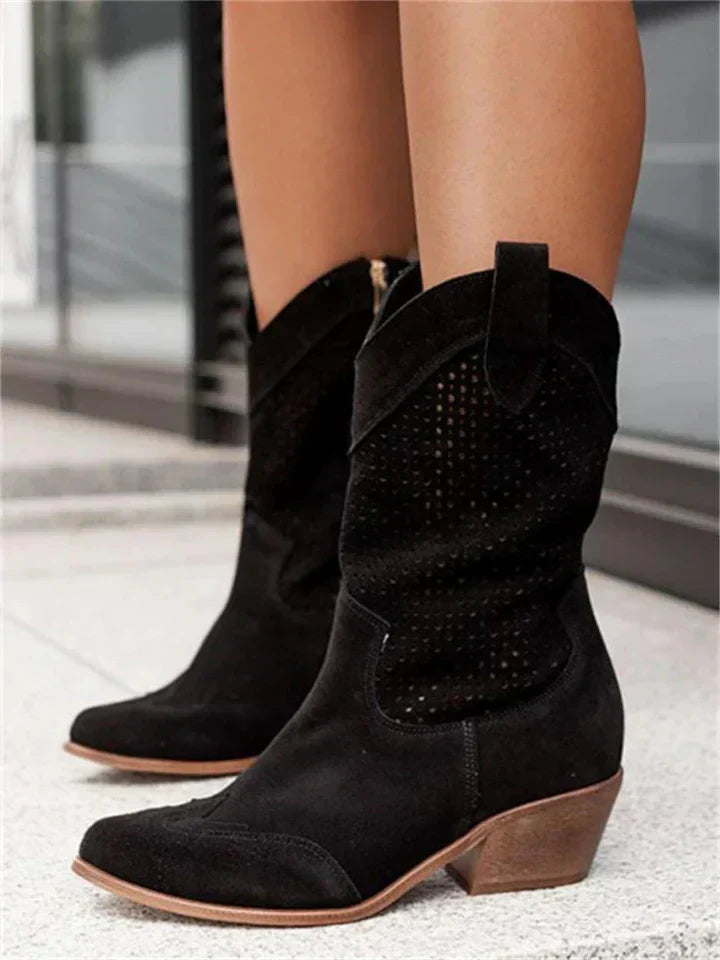 Classic Western Style Ankle Boots