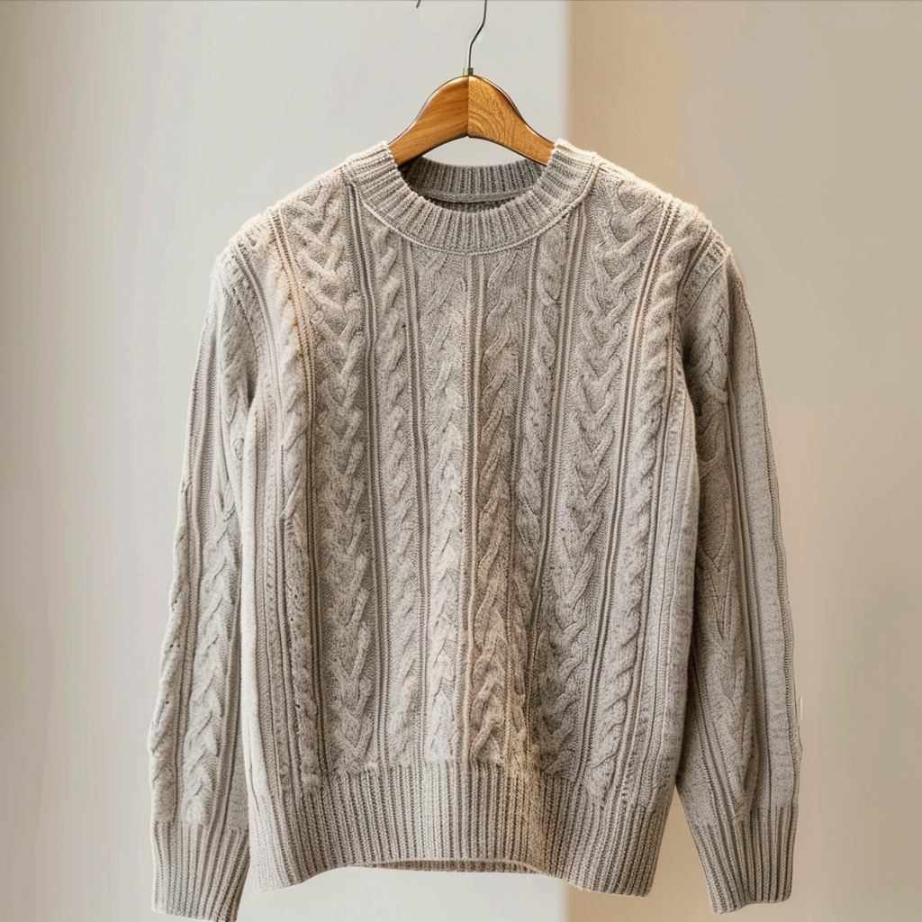 Cozy Mens Classic Knit Crew Sweater