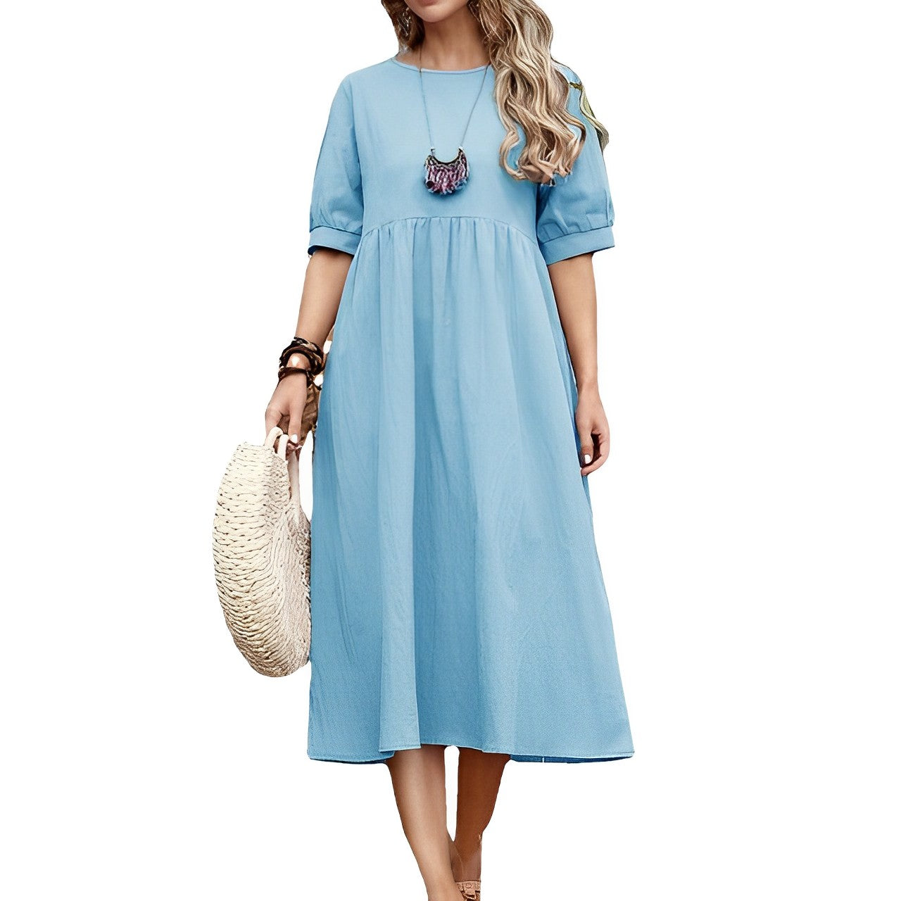 Elegant Flower Summer Dress for Ladies