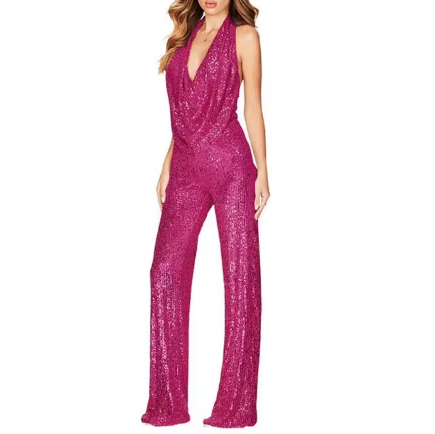 Glittering Sequin Jumpsuit for Women Party Dress