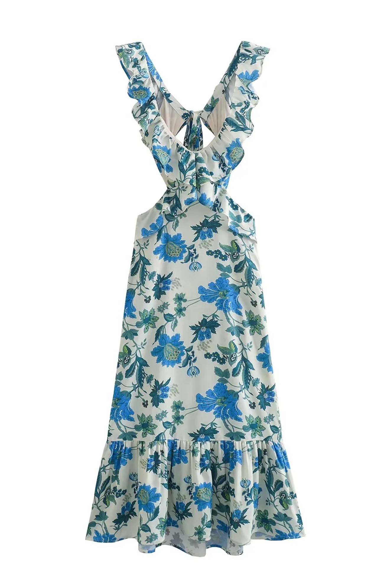 Chic Summer Maxi Dress - Elegant Floral Strapless Gown