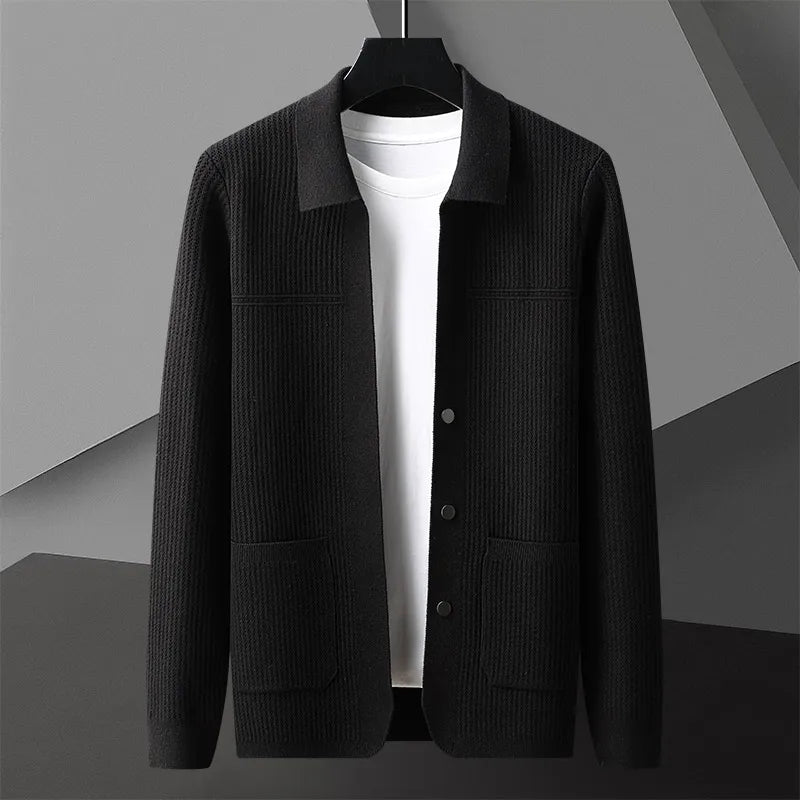 Men's Classic Cardigan Lightweight Knit Deep Pockets