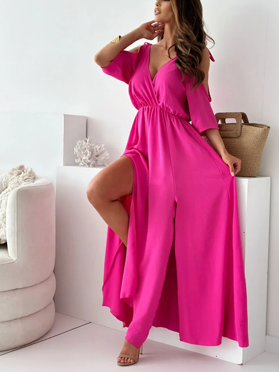 Elegant Cold Shoulder Formal Gown Dress