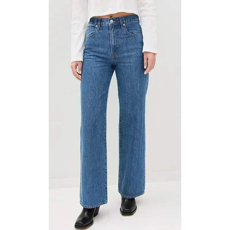 Relaxed Fit Slim White Straight Leg Jeans