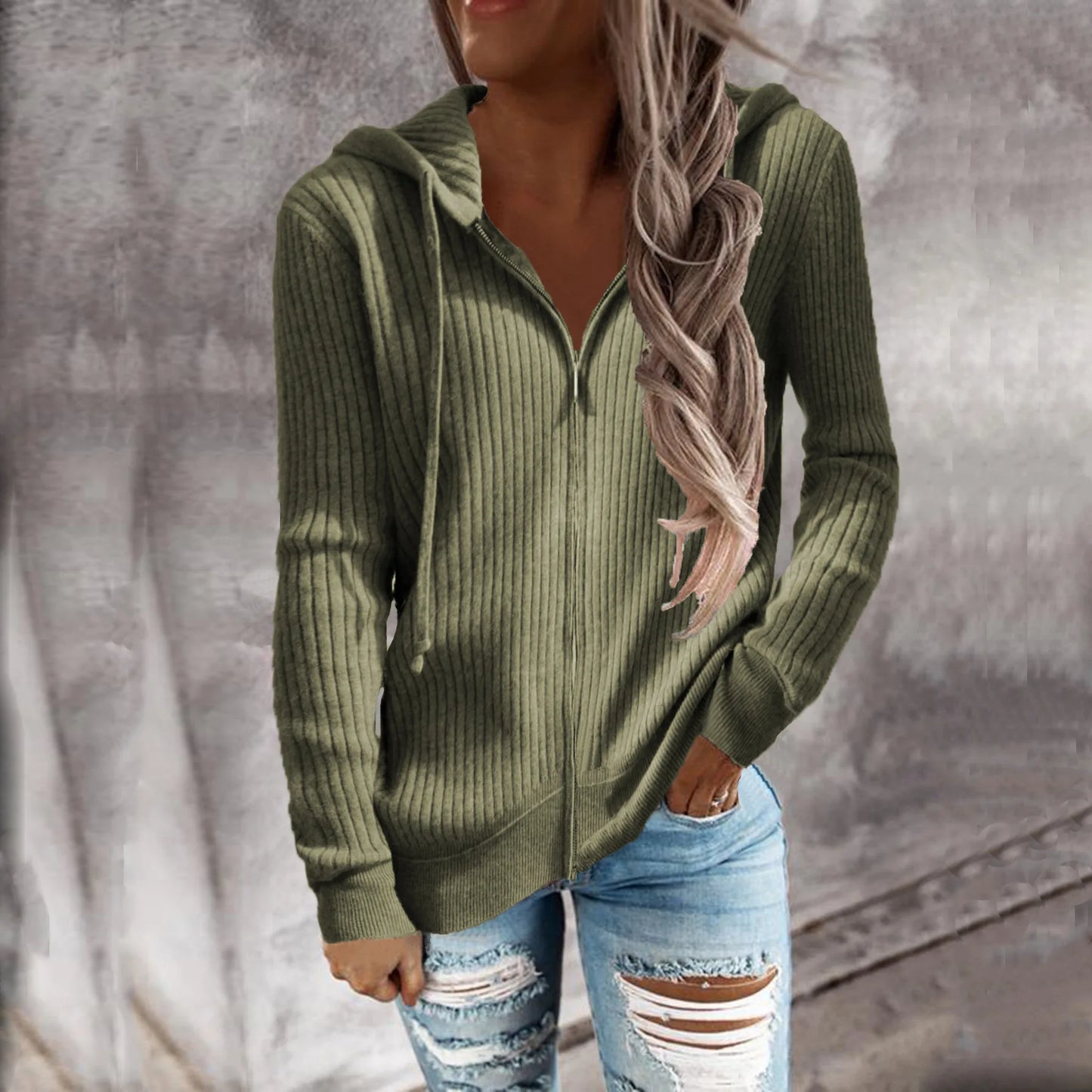Warm Women's Zip Up Fleece Hoodie Jacket